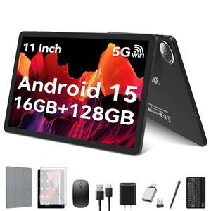 카디비 안드로이드 15 태블릿 11인치, 2025년 최신 태블릿 16GB RAM 128GB ROM 1TB 확장, 키보드 포함 태블릿, 8000mAh 배터리, 옥타코어 MTK 8786 태블릿 21MP 카메라, 11인치 인셀 화면