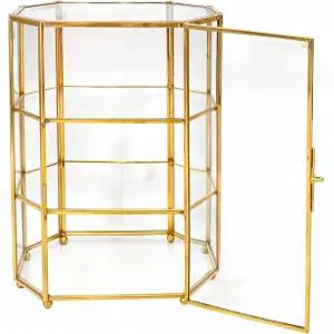 불레비나 유리 주얼리 디스플레이 케이스 6.7x4x8.4인치 소형 캐비닛 반지 귀걸이 크리스탈 메이크업