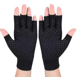 손바닥 저림 완화 압박 손가락 장갑(블랙그레이)