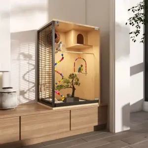 대형 새장 투명 아크릴 대형새장 이동식 소형 조류 울타리