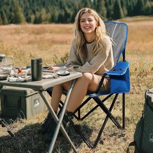 마트라스코 오버사이즈 적합 블루 스틸 편리한 야외 해변 튼튼한 450파운드 그레이 지지대용 사파이어 쿨러 프레임 가방 캠핑 하이킹에 패딩 6캔 휴대용 의자