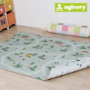 놀이방매트-숲속캠프+테라죠 화이트 양면 -대형 매트 유아 놀이방 폴더 접이식 욕실