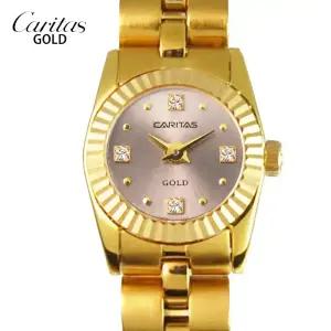 카리타스 고품격 18K 골드 여성 선물 명품 예물 고급 원형 금장 손목 금 시계 C288BGF