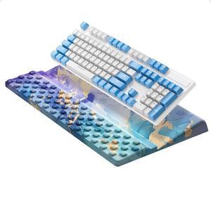 손목 받침대가 있는 오스펠레프 컴퓨터 키보드 스탠드 틸트 편안한 인체공학적 라이저 홀더 데스크톱용