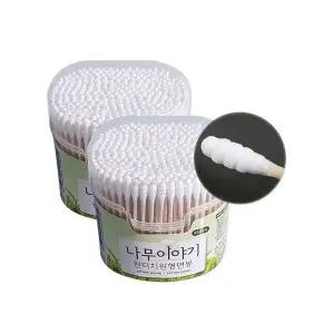 [골드스마일]나무이야기 원터치 원형면봉 300EA X 6P (7598)-O