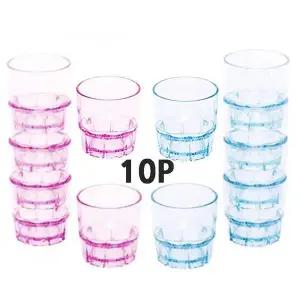 [콩심팥심]다회용 투명 소주잔 10P 야외용 행사용 캠핑용
