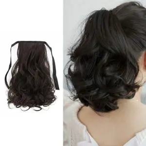 여자 묶음머리 부분가발 웨이브 포니테일 헤어피스