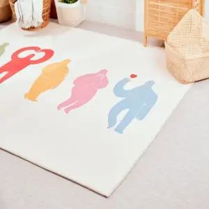 [골드스마일]아이방 워셔블 사계절 침실 레터링 러그