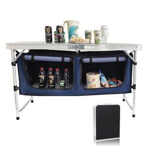 야외 여행 해변, 뒷마당, 바비큐, 파티, 피크닉을 위한 다리 조절이 가능한 캠핑장 캠핑 접이식 알루미늄 테이블