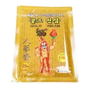 패드 찜질 골드 인삼 파스 국산 붙이는 25매 건강 패