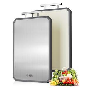 스노우클래드 스테인리스 도마 대형 보드 밀짚 무독성 고기용 양면 주방용 PP 스틸 16