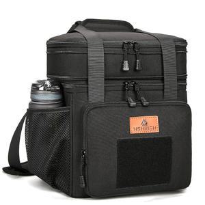 HSHRISH 확장 대형 남성 내구성 어깨끈이 직장 가능한 있는 단열 야외 도시락 전술