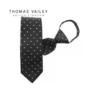 매장정품 THOMAS VAILEY 자동/지퍼넥타이-카노사 블랙 7cm