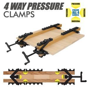 4방향 압력 클램프 세트 맞춤형 폭 접합 보드 위치 고정 클립 목공 도구