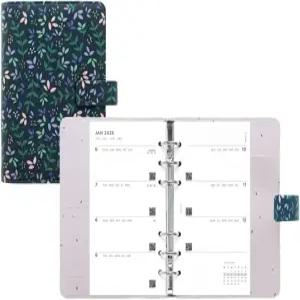 필로팍스 가든 정리함 퍼스널 사이즈 황혼 - 가죽 룩 금박 액센트 식스 링 주간 캘린더 다이어리 다국어