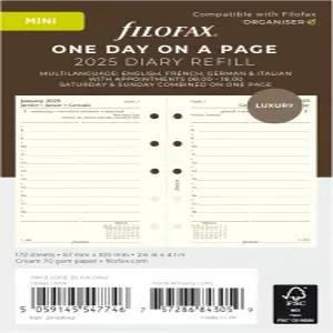 필로팍스 캘린더 다이어리 리필 미니 사이즈 약속이 있는 하루 정해진 날짜 면 크림 종이 다국어 4개 언어