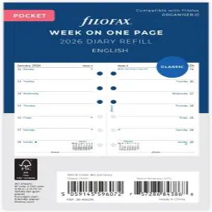 필로팍스 포켓 주간 페이지당 영어 2026 다이어리 26-68226