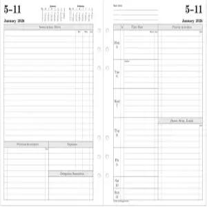 필로팍스 캘린더 다이어리 리필 A5 사이즈 예약 시 주간 보기 시간 관리 백서 규칙 영어 2026년