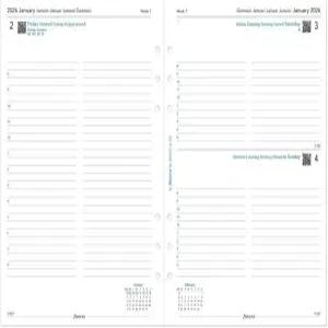 필로팍스 캘린더 다이어리 리필 A5 사이즈 약속이 있는 하루 백서 다국어 5개 언어 2026년 (C68515-26년)