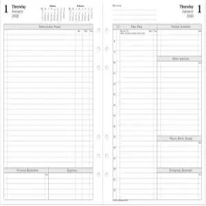 필로팍스 캘린더 다이어리 리필 A5 사이즈 예약 시간 관리 백서 영어 2026년 (CTM7031-26)