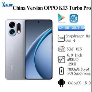 OPPO K13 터보 프로 스크린 6.8인치 AMOLED 120Hz 50MP 스냅드래곤 8s Gen4 7000mAh 80W 슈퍼부스트 NFC OT
