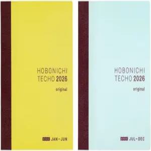 호보니치 테크오 2026 오리지널 아베크 북스 - A6 데일리 6개월 x 2권 세트(1월 시작) 일본어 플래너