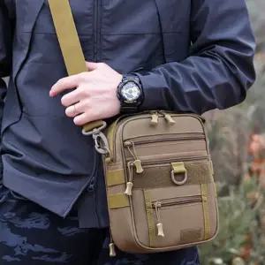 남자 미니 택티컬 크로스백 전술 숄더백 베이지 가방 서바이벌가방 등산보조가방