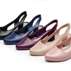 아쿠아슈즈 젤리구두 슬링백 여름 편안한 샌들 원피스구두스타일 오피스여성단화