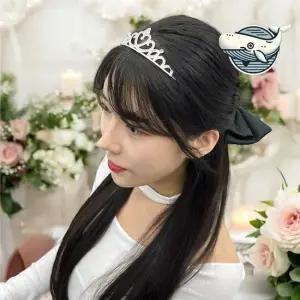 우아한 웨딩 티아라 왕관머리띠 빛나는 진주장식 공주머리띠 티아라왕관 웨딩헤어밴드