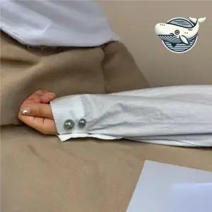 고급스러운 옷수선 브로치 그레이 진주 장식 핀 옷핀브로치 바지수선 진주브로치