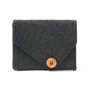 펠트 단추 이너백 파우치 가방 WFLOWAL