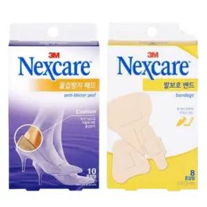 3M 넥스케어 물집방지밴드 혼합형 10매 골프 등산 테니스 구두 군입대 발뒤꿈치보호
