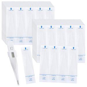 디지털 온도계용 일회용 프로브 커버 200개 온도계 범용 슬리브, 정확한 위생 구강 겨드랑이 렉타