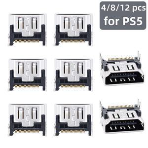 4/8/12 피스 HDMI 포트 교체 소켓 잭 인터페이스 커넥터 Playstation 5 플스호환 콘솔 원래 수리 부품 액세