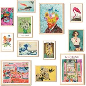 97 데코 컬러풀 에클렉틱 장식 - 월 아트 포스터 홈 침실용 펑키 갤러리 프린트 맥시멀리즘 유명 아티스트