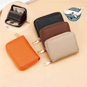 세련된 오가닉 레더 카드지갑 다용도 지갑 남성지갑 가죽카드지갑 작은지갑 지퍼카드지갑