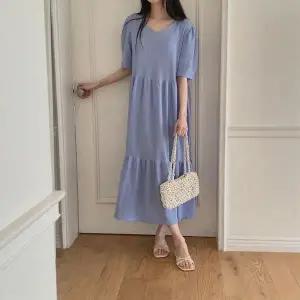 [하프클럽/알티피아]브이넥 프릴 롱 빅사이즈 임산부 원피스