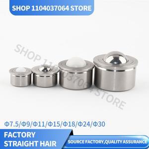 VCN310/VCN311   직경 7~30mm POM/SUS440C 볼 롤러가 있는 스테인레스 스틸 원형 내구성 휠 이송 베어링