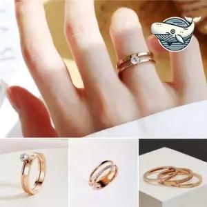 세련된 써지컬 더블 링 반지 고급스러움의 상징 써지컬 링 ELJ 검지반지 빈티지반지 가드링