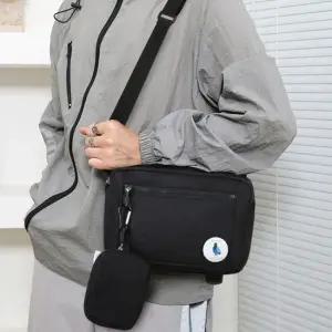 뱃지 파우치포함 지퍼포켓 스퀘어 멀티 남성 크로스백 남성크로스백 남성숄더백