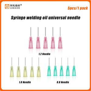 Amaoe 주사기 솔더 오일 범용 바늘 튜브, 주석 페이스트 바늘, 1.2/ 1/ 0.8 모델