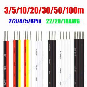 2/3/4/5/6 핀 LED 연장 케이블 22 20 18 게이지 12V 전선 5050 SMD RGB WS2812B 스트립 전구 JST 커넥터