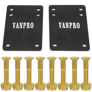 밴프로 트럭 패드 1/8 고무 스케이트보드 라이저로 바퀴 물림 방지 및 충격 흡수, 진동 감소로 하드웨어 수명 연장 (스노우 블랙)