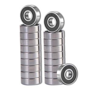 SHKI 20개 608 2RS 볼 베어링 u2013 강철 및 이중 고무 밀폐 미니어처 딥 그루브 베어링(8mm x 22mm 7mm)(608 2RS)