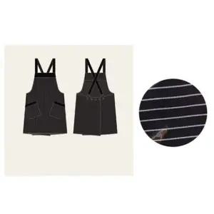 스트라이프 엑스자 단추 앞치마(L) 주방 카페 서빙 커피숍 요리