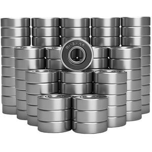 100 PCS 608-2RS 볼 베어링 - 가구 휠, 소형 기계, 전기 모터, 취미용 드론, 3D 프린터(8mm x 22mm 7mm)(608 2RS)용 이중 고무 밀봉 차폐 미니어처 딥