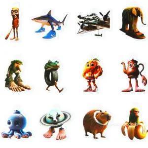 [하프클럽/]이탈리안 브레인롯 랜덤 아크릴 키링 키홀더 24EA