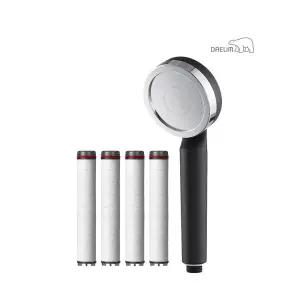 당일발송/무료배송 디클린 멀티필터 샤워기 와이드형(블랙)+리필필터(4