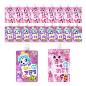 캐치티니핑 자두 퐁당 하츄핑 음료수 10개+청포도 퐁당 초롱핑 음료수 10개