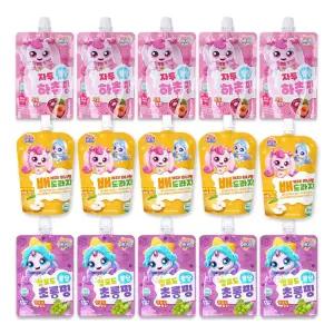 캐치티니핑 음료수 하츄핑 자두 5개 + 초롱핑 청포도 5개 + 배도라지 5개